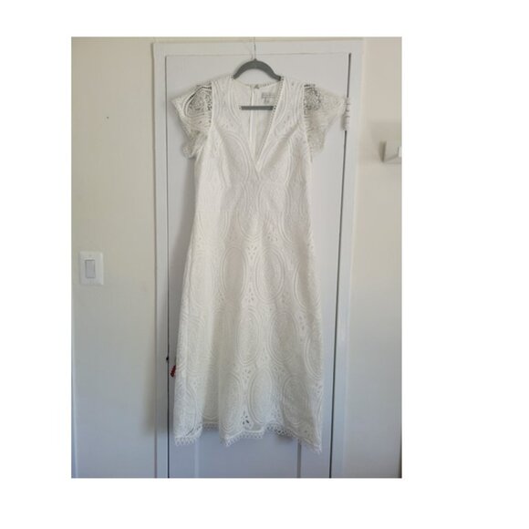 ML Monique Lhuillier Anastacia Lace Dress Size 12 - Picture 4 of 6